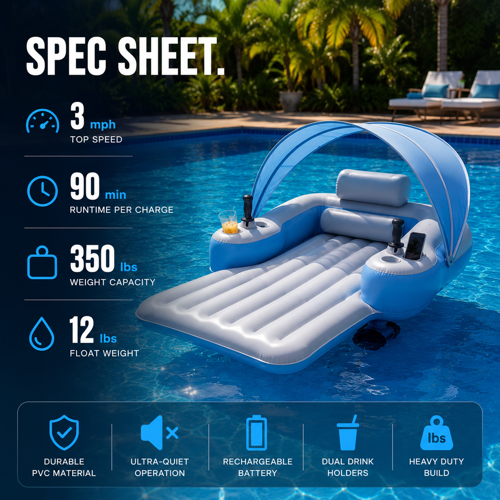 Bluewaves™ Motorized Pool Lounger