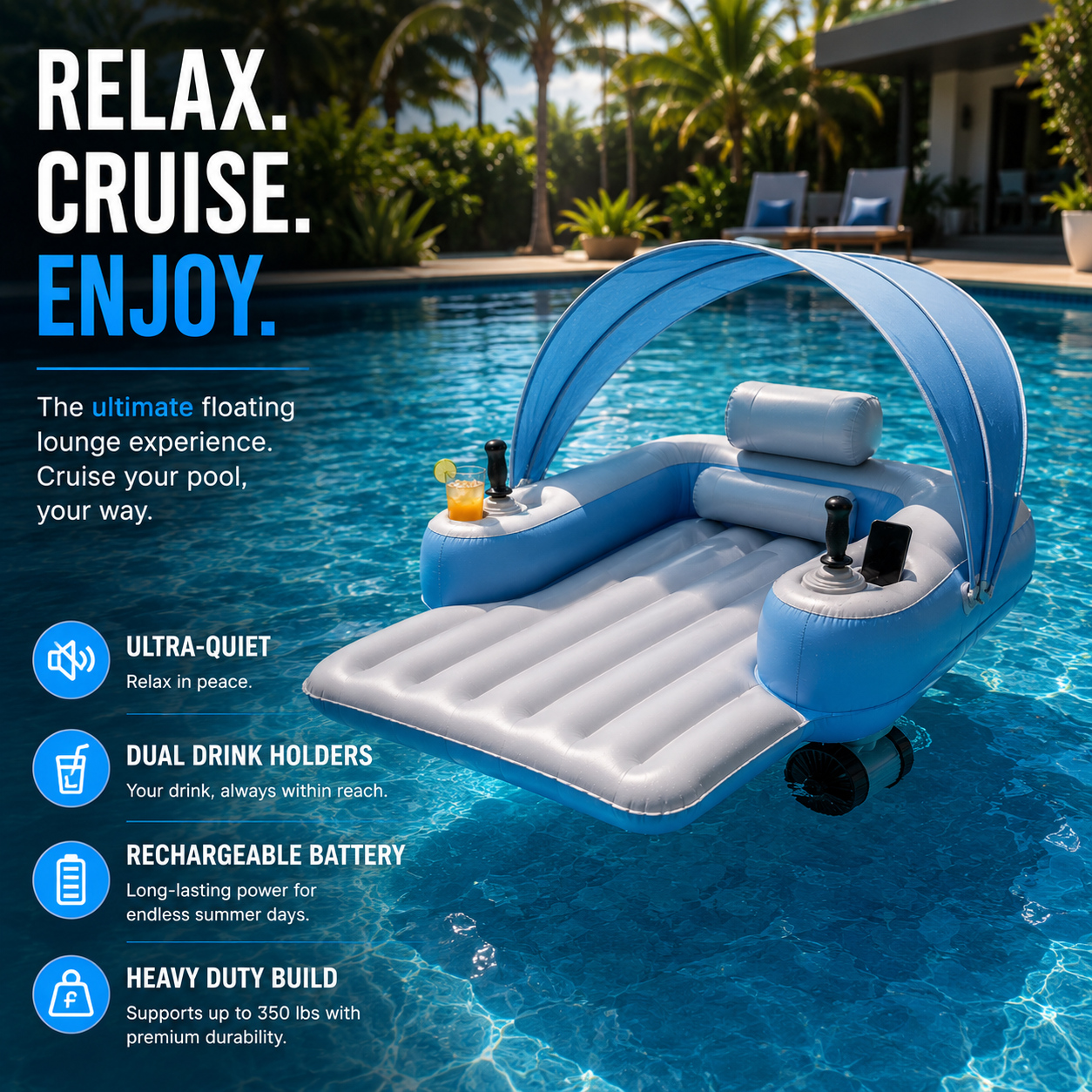 Bluewaves™ Motorized Pool Lounger